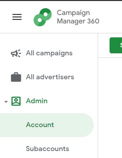 Google CM360 / Admin / Account
